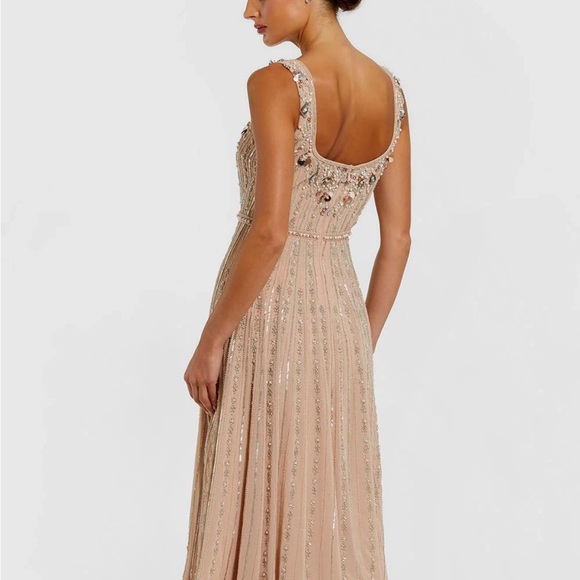 Mac Duggal Embellished Nude Maxi Dress - Picture 3 of 5